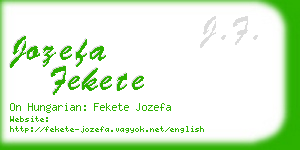 jozefa fekete business card